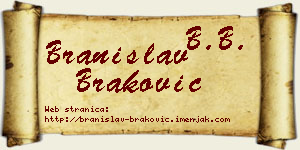 Branislav Braković vizit kartica